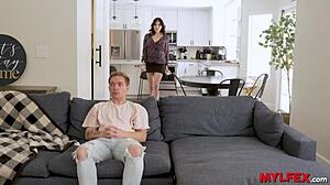 Anal Expert Milf Teaches Stepson Intense Assfucking with Doggystyle Riding and Licking