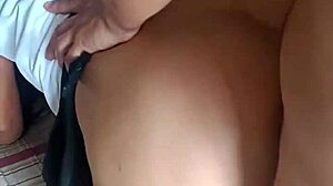 Ebony teen companion Pamela Castillo gets deep anal in bedroom from classmate