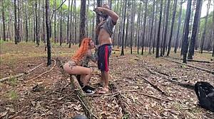 Ruiva gostosa making exhibitionism on trail ends in outdoor sex with amateur latina sexy big ass tattoo homemade