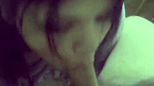 deepthroat session with latina milf couple ending in creampie cum in mouth 😈