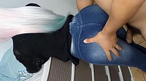 Look at my big virgin ass in these jeans, my horny stepdaughter says, lifting it for my huge thick cock in eager anal action over 18.