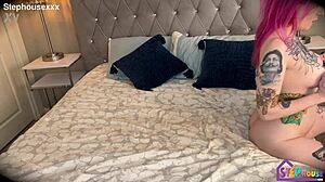 why not bend over this tattooed alt girl for doggystyle voyeur fun?