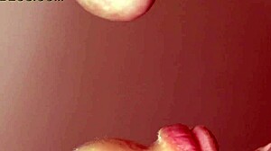 Young stepmom gives a close-up blowjob to her stepson in steamy mommy action