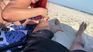 naughty brazilian latina cousin sucks cock pov on public beach outdoors like a sexy prostitute