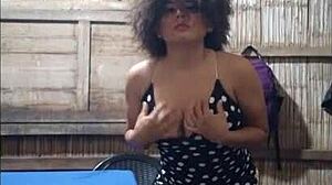 I fulfilled a challenge for my stepson after losing a bet, sending him homemade content where I performed a semi-nude show, masturbating in real homemade style for him.