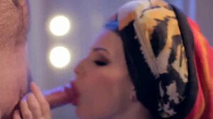 She gives really good wet sucking with blowjob and handjob action