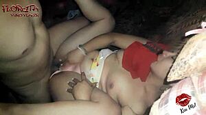 She Enjoys Sucking My Breasts While I Ride Her