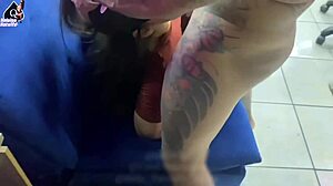 Wife Fucks Tattoo Artist In Mmf Threesome With Young Cuckold Husband Watching