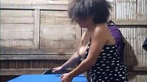 I fulfilled a challenge for my stepson after losing a bet, sending him homemade content where I performed a semi-nude show, masturbating in real homemade style for him.