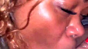 i packed my throat with big black cock in homemade pov blowjob deepthroat facial cumshot action