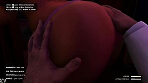 Ebony Beauty Teases with Ripped Clothes in GTA Online Striptease Session