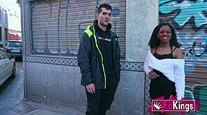 Hot mulatto Zoe Bombon gets naughty at porn casting with friend 😈