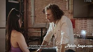 in this casting interview storyline alison rey licks michael vegas cock for a callback leading to rough fucking and sucking with feet toes action