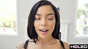 Maya Bijou Bent Over Taking Monster Cock In Skinny Asshole Until Anal Creampie Fills Butthole