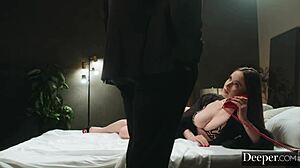 deeper bratty sugarbaby hazel moore doublebooks her daddies for intense mmf bondage and spitting fun