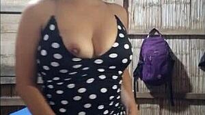 I fulfilled a challenge for my stepson after losing a bet, sending him homemade content where I performed a semi-nude show, masturbating in real homemade style for him.