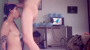 Pinning Pretty Bitch To Wall For Hard Throat Fucking