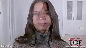 Newcomer thoroughly enjoys her detailed casting session with engaging interview elements.