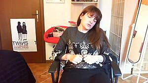 Big Chubby Milf With Natural Tits And Tattoo Pees On Bathroom Floor. Homemade European Fetish Scene