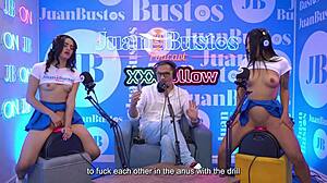 Hot Latin Stepsisters Riding Fuck Machine Together On Juanbustospodcast