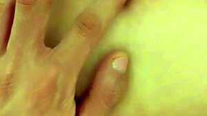 Intense finger play in beautiful navel!
