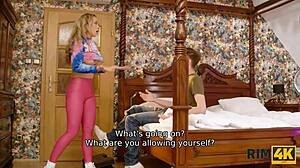 Stranger's Rimjob Game With Fake Big Tits And Ass Licking!