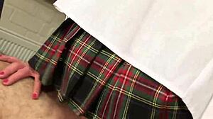 student tanya cox starts by sucking big cock then rides in doggystyle with lingerie stockings for facial cumshot