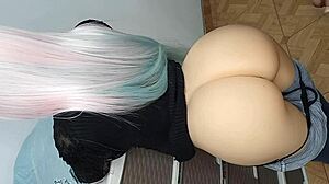 Look at my big virgin ass in these jeans, my horny stepdaughter says, lifting it for my huge thick cock in eager anal action over 18.