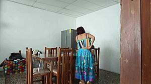 sinful maid spreads her pretty pussy open for daddy's domination