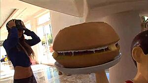 Bts action with Erik Everhard battling Julia Bond and Rita Faltoyano in big ass and monster cock reality showdown