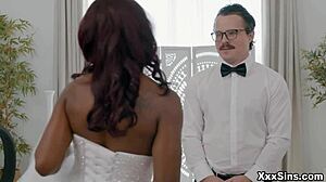 Robby Dives Under Her Wedding Dress Concealing Himself Completely In Cheating Pov Roleplay