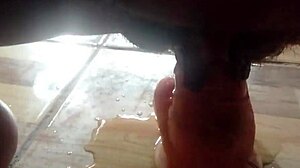 watch her tight shaved pussy get filled with creampie in homemade orgasmic wet fun