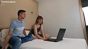 I had hot sex with my English teacher outdoors. She rimmed me while riding missionary style.