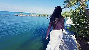 Outdoor hiking sex-vlog with squirting Asian girlfriend and her big natural tits!