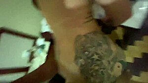 Tattooed Blonde Married Woman Screams To Stop