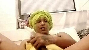 Down for fun fellas in amateur homemade bedroom with transsexual crossdressing action