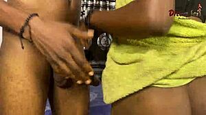 I felt so shocked when my ebony neighbor caught me naked and we had hardcore sex