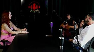 This French guy meets the Brazilian girl and starts easing him into the swinger life with a threesome.