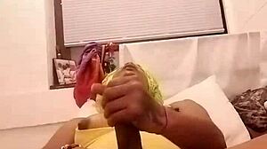 Down for fun fellas in amateur homemade bedroom with transsexual crossdressing action