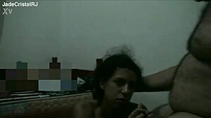 Amateur Brazilian Wife Jade Flashes Natural Tits in Submissive Exhibitionist Close-Up