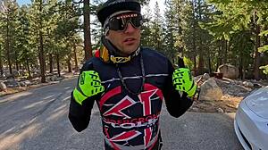 that blonde babe whitney with shaved pussy and bubble butt takes monster big cock for pov creampie in cycling movie scene