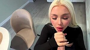 Oh yeah, this sexy blonde in black stockings just loves riding cowgirl with her big tits bouncing, says the amateur russian couple in homemade pov.