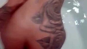 prostitute gives sloppy blowjob then fucks pussy in hotel hot tub