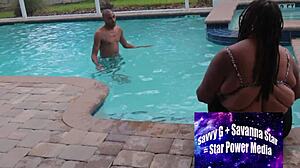 Poolside seduction? Dee Heart lures Alphonso into her wet paradise adventure 😏