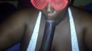 oh damn, suck that monster cock sloppy, she says while giving bbw head until the big facial cumshot hits