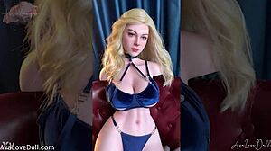 Lubby blonde displays attractive form