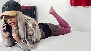 Tiny amateur teen 18+ skinny slut takes it slow in anal fingering to avoid hurting Brazilian whore