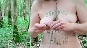 i'm your french housewife slave bound in forest for bdsm session