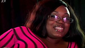 honey rim starts her introduction as a big tits black babe with natural assets in pov casting interview and dirty talk session