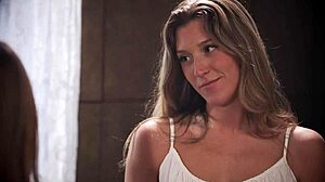 Lesbian couple enjoys fingering and scissoring secretly. Step-mom sleeps nearby during face sitting.